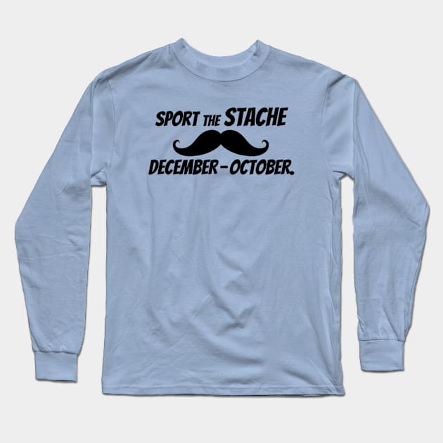 Sport The Stache December-October. Long Sleeve T-Shirt by Tee Michael